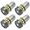 Ruiandsion - 4 lampadine LED BA9S, 10-30 V, colore bianco, 3030+3014, 13SMD, 1895, 1891, 53, 57 LED, per luci di targa auto, luci a cupola