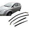 J&J AUTOMOTIVE HEKO Deflettori per Toyota Corolla Verso 2004-2009, 4 pezzi | 4 deflettori HEKO per Toyota Corolla Verso, PMMA 3 mm, fumé, canale del finestrino.