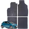 W-Parts SERIE 4 TAPPETI - TAPPETINI IN GOMMA TPE NERI PER FORD KA dal 2008 al 2016