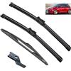 Autopixl Set spazzole tergicristallo anteriori e posteriori compatibili con Opel Adam 2012-2019 Spazzole for parabrezza parabrezza 26+16+14