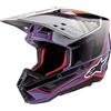 Alpinestars S-M5 Sail 2024 Casco Motocross, nero/viola/argento, XL (61/62)