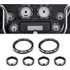 KATUR 4 Copertura Tachimetro Electra Glide Gauge Cover Harley Road King 2 Gauge Cover Road Glide Gauge Burst Bezel Kit per Harley Street Glide 1996-2013 02 03 04 05 06 07 08 (Nero)