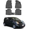 OMAC Tappetini in Gomma Tappetini Compatibili con Nissan Note 2012-2021 TPE Tappetini Auto Nero 4X