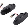 Kuuleyn Indicatore laterale a LED, indicatore di direzione, 2 luci di direzione laterali a LED 51717793 51942933 Adatto per Fiat Panda 169 Grande Punto 199 Ambra fumosa