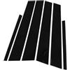 MKVAXR 6 pezzi di rivestimento for montante del finestrino della portiera dell'auto, for Citroen, C3 C4 C5 2017-2023 Copertura per finestrini auto(BLACK A-black)