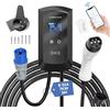 AFYEEV 7kW Stazione di Ricarica per Veicoli Elettrici, 8-32A, Monofase, Caricabatterie EV Tipo 2 per Auto Elettrica Controllo App e Carta RFID, EV Charger con 5M Cavo, IEC 62196-2