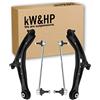 kW&HP KIT 4 PEZZI COPPIA BRACCETTI TRAPEZI OSCILLANTI ANTERIORI E BIELLETTE BARRA STABILIZZATRICE (BRA417KW)