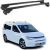 OMAC Barre Portapacchi Trasversali per VW Caddy 2020-2025 in Alluminio Nero