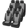 IUKMRT Coprisedili Universali Copri Sedile Auto Per Peugeot Per Auto Da 1/2/5/7 Posti, Coprisedile Compatibile Accessori Interni Universali Airbag(7 seats-gray)