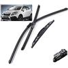 Srltsy Parabrezza frontale - Per modelli Opel Mokka 2012-2020, set di tergicristalli anteriori e posteriori, 66 cm + 35,6 cm + 25,4 cm- facile installazione, silenzioso