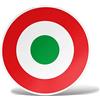 erreinge Sticker Italia COCCARDA Adesivo Sagomato in PVC per Decalcomania Parete Murale Auto Moto Casco Camper Laptop - cm 30