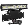 PICAA 15 Pollici 300W Barra Led Fuoristrada con Supporto Staffa di Montaggio Targa e 12V Cablaggio Kit, Tripla Rows Barra Luce da Lavoro a Led per Auto Camion Offroad 4x4 Trattore