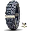 BaiWon Pneumatico Tubeless per scooter/ciclomotore 130/70-12, cerchio da 12 pollici, 130/70/12 pneumatico resistente all'usura, usato fuoristrada, 6 P.R., 280 kPa, carico massimo 250 kg, 62 J