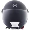 BHR Casco Demi-Jet 832 MINIMAL, Casco Scooter Omologato ECE 22.06 Leggero e Compatto, Ideale per Città e Sottosella, Nero Metallizzato, L