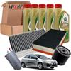 kW&HP KIT TAGLIANDO COMPLETO 4 FILTRI + 5 LITRI OLIO MOTORE ORIGINALE 5W30 PER STILO 1.9 115CV 85kW