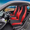 Rebeca Shop® Coprisedili Auto Compatibili per Smart prima serie W450 Made in Italy Set Copri-sedile Anteriori Coppia (Coprisedili Smart 1serie W450, Nero/Rosso)