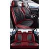 NOBQUA Coprisedili Auto Universali per 5 Posti in Vera Pelle-Compatibili con BMW Serie 1/2/3/4/5/6/7/8 - Impermeabili, Antiscivolo-Set Completo per SUV e Berlina