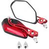 Zohisin Coppia Specchi Retrovisori Moto Scooter Universali 8mm 10mm in Alluminio con Motivo Colore Rosso