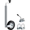 Wiltec Servotimone con ruota 362 kg Ruotino per carrello appendice con supporto e morsetti