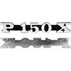 Generico TARGHETTA SCRITTA LATERALE P 150 X INCASTRO 145 MM VESPA 150 X RIF ORIG 182117 PIAGGIO
