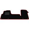 Generico Tappetini compatibili con Renault Master 2010-2024, bordo rosso, kit tappetini auto personalizzati, set tappeti in velluto, tappeto auto