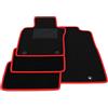 Somer Car Kit Tappetini Auto compatibili con Mazda CX-30 2019-2025 | Set Tappeti in Moquette, Tappeto auto su misura, bordo rosso