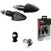 MOTO SPORT MONDO COMPATIBILE CON HONDA CBR 900 RR FIREBLADE COPPIA DI FRECCE A LED OMOLOGATE PER MOTO INDICATORI DI DIREZIONE 12V UNIVERSALE 63CM X 25CM LAMPA SPORGENZA 6,5CM