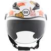 BHR Casco Moto Bambino Demi-Jet, BHR 838 CHILDREN, Casco Scooter per Bambini/Bambine Omologato ECE 22.06, Visiera Antigraffio e Sgancio Micrometrico, Animals, S