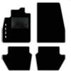 QUEMAR Tappetini Auto compatibili con Ford Puma dal 2019 anche Hybrid/Kit Tappeti Moquette e Gomma su Misura (Set 2 Anteriori + 2 Poster.)/ Ricami e Colori Personalizzati (Bordo Perla, 1 Ricamo)