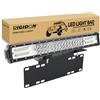 RIGIDON Barra Led Fuoristrada, 20 50cm 288W Tripla Fila Barra Luce Led, Con Piastra di Supporto Nero Kit, 12V 24V Fari Luci di Lavoro Per Auto Trattore Camion SUV UTE ATV Barca 4x4 Veicoli, 6000K