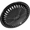 TOPPERFUN Copricerchi 14 Pollici per Cerchi Auto in Ferro, Coprimozzi Decorativi Neri in Pp, Montaggio Facile per Proteggere Mozzo Ruota e Valorizzare L'esterno Auto