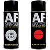 Alex Flittner Designs Set di bombolette spray per auto per Fiat 611A, grigio alluminio, metallizzato, vernice di base, 400 ml