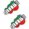 Generico Coppia 2 Stemma Fregio Biscione Adesivo Tricolore 3D in Metallo Compatibile per Alfa Romeo 147 156 159 Mito Giulia Giulietta Stelvio Montante Battiporta Laterale