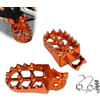 Generic Moto Dirt Bike FootRest Footpegs Pedali Poggiapiedi Per 2017-2023 SX SXF EXC EXCF XC XCF XCW XCFW SMC 65 85 125 150 200 250 350 450 530 For Husqvarna (orange)