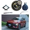D'ANGELO 1988 Kit Ruotino di Scorta 17 compatibile con Hyundai Kona da 2023 in poi con Cric, Chiave e Sacca 135/90r17