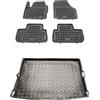 MOTOS Set di tappetini in gomma e tappetini in Pe per il bagagliaio Land Rover Freelander II 2006-2014 Migliorate il vostro comfort di viaggio con il tappetino antiscivolo per auto - tappetino per aut