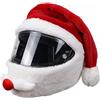 EASY MOTORS Copri Casco Helmets Copricapo Natalizio per Motociclisti, Cappello da Babbo Natale in Tessuto Morbido, Rosso, Accessorio per Feste