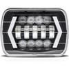 Shkalacar 1 pz Faro LED da 7 Pollici 7x6 5x7 Pollici Quadrato Faro LED con Fascio Alto/Basso Freccia Angel Eyes DRL indicatore di direzione Sostituzione per Jeep Wrangler YJ Cherokee XJ Comanche MJ