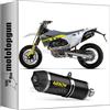MOTOTOPGUN arrow scarico omologato + raccordo open race-tech alluminio nero fondello carby compatibile con ktm 690 smc r 2024 mototopgun