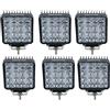 BRIGHTUM 4.3 faro da lavoro a LED da proiettore fendinebbia fanalino luce anteriore e posteriore per autoveicoli fuoristrada barche trattori camion veicoli industriali 12V 24V (6 pezzi)