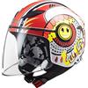 LS2, Casco Moto per Bambini FUNNY SLUCH Gloss Red White, M