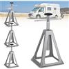 Froadp Cavalletto di Supporto Veicolo a Motore Cavalletti per Martinetti Regolabili in Altezza Cavalletti Sostegno Portata Massima 1T per Accessori di Stabilizzazione di Caravan Camper Rimorchi (4 pz)