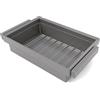 Emuca - Kit cassetto metallico e telaio regolabile Quartz per armadi, chiusura ammortizzata e estrazione totale, modulo 80 cm, finitura Titanio
