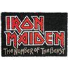 Grupo Erik Zerbino Iron Maiden - Zerbino Ingresso Esterno Cocco Divertente 40x60 cm con Base in PVC Antiscivolo | Tappeto Ingresso Esterno