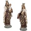 DRW Vergine del Carmen stile legno in resina, 21 cm