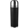 Emsa 515714 Senator Bottiglia Termica con Chiusura Safe Loc con Fascia in Silicone, Acciaio, Nero, 0.1x0.1x0.1 cm
