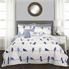 Lush Decor Rowley Birds - Set copripiumino king size, 7 pezzi, colore: blu navy