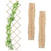 Relaxdays Grigliato in Legno per Rampicanti Allungabile 180x60 cm, Set 3 Tralicci Piante da Giardino e Balcone, Naturale