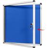 S SWANCROWN Swansea Bacheca Chiusa in Feltro con Anta Battente per Interni in Alluminio, 6X4A