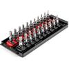 TEKTON Set di chiavi a bussola esagonali da 1/4 con binari, 21 pezzi (5/64-5/16, 2-8 mm) | SHB90203
